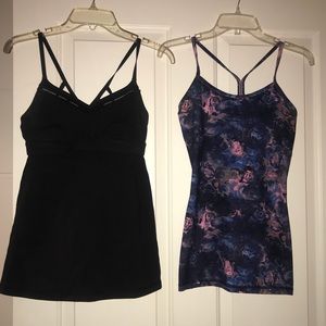 Two Lulu Lemon workout tops size 6 like size 4-5